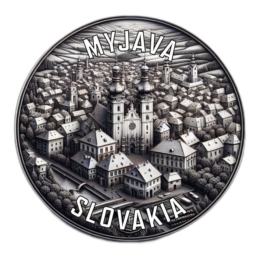 Myjava Slovakia Souvenir Die Cut Flat Magnet Image 1