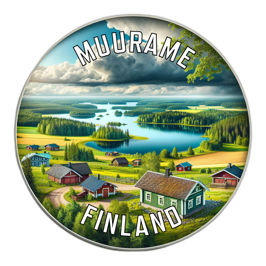 Muurame Finland Souvenir Die Cut Flat Magnet Image 1