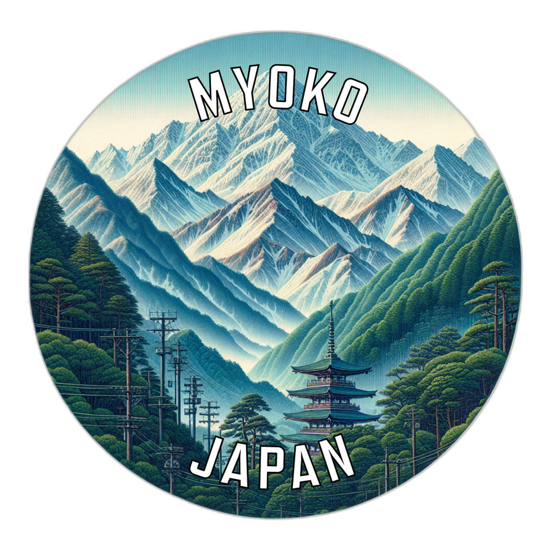 Myoko Japan Souvenir Die Cut Flat Magnet Image 1