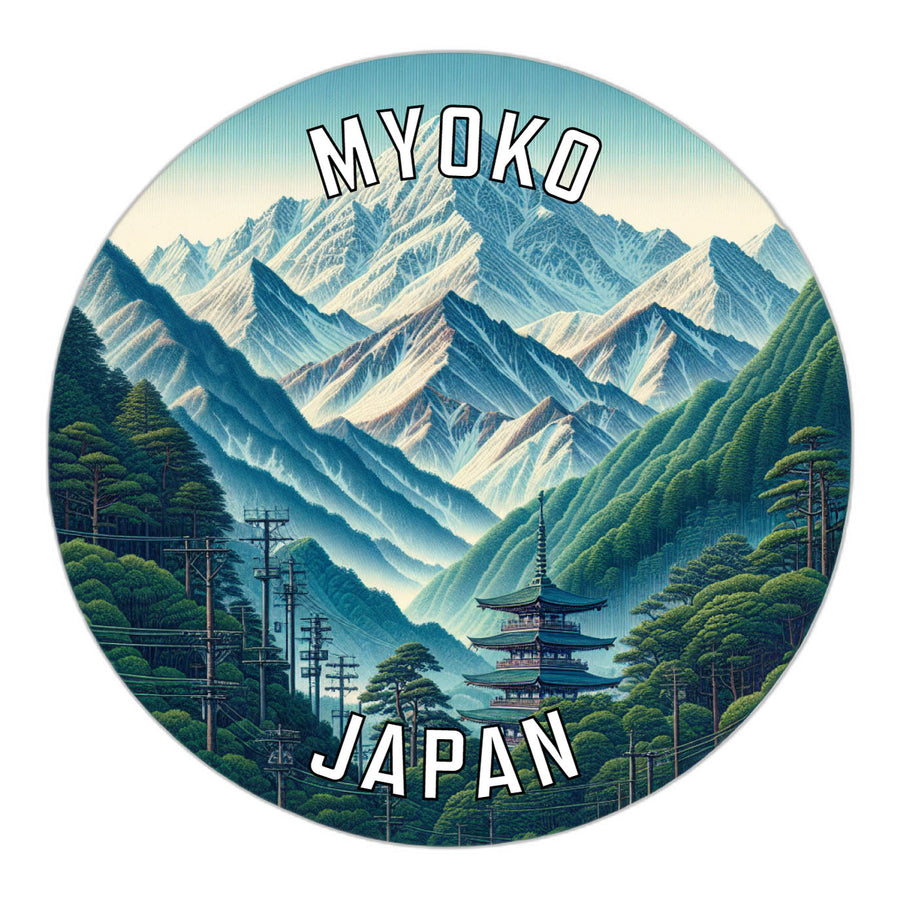 Myoko Japan Souvenir Die Cut Flat Magnet Image 1