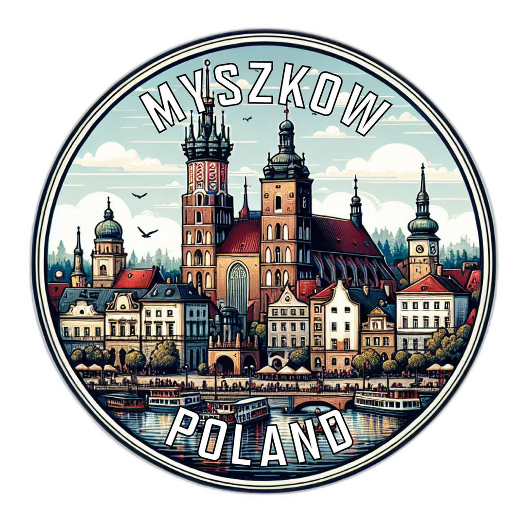 Myszkow Poland Souvenir Die Cut Flat Magnet Image 1