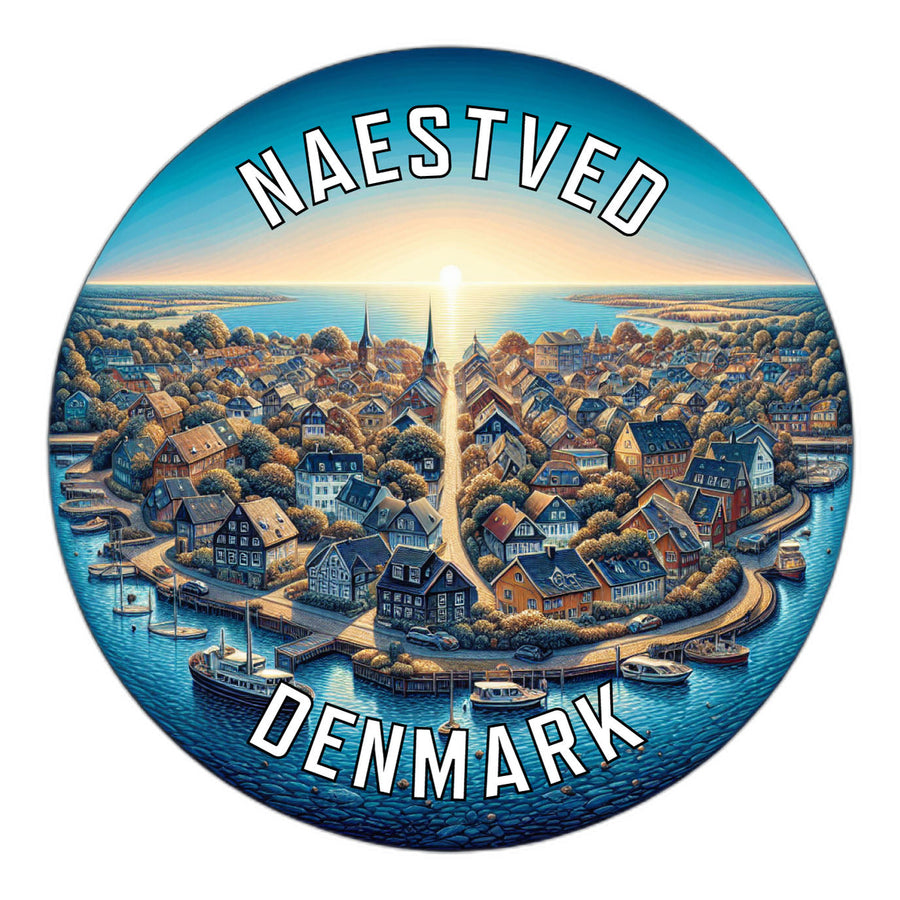 Naestved Denmark Souvenir Die Cut Flat Magnet Image 1