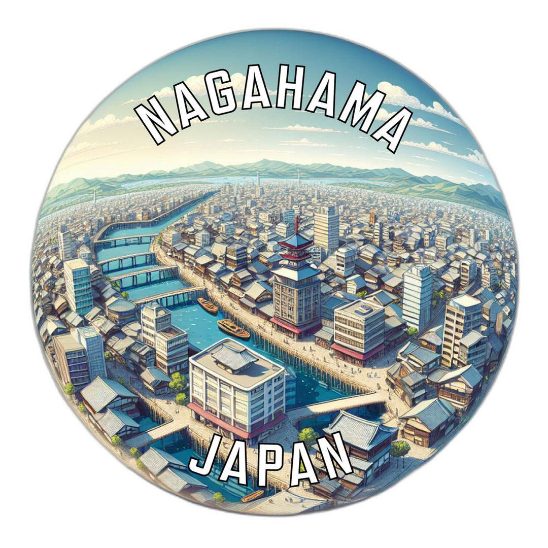 Nagahama Japan Souvenir Die Cut Flat Magnet Image 1