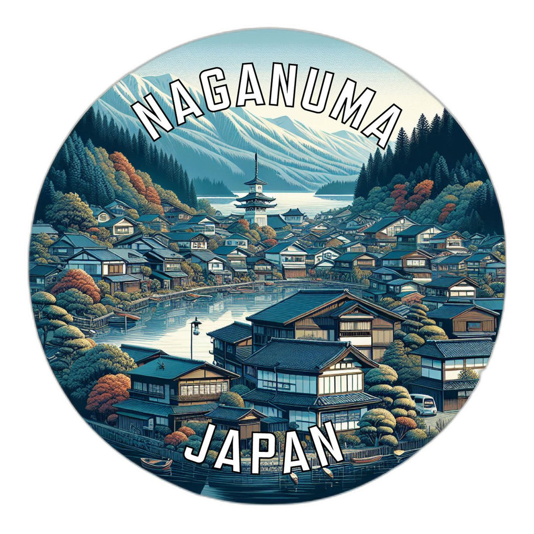 Naganuma Japan Souvenir Die Cut Flat Magnet Image 1