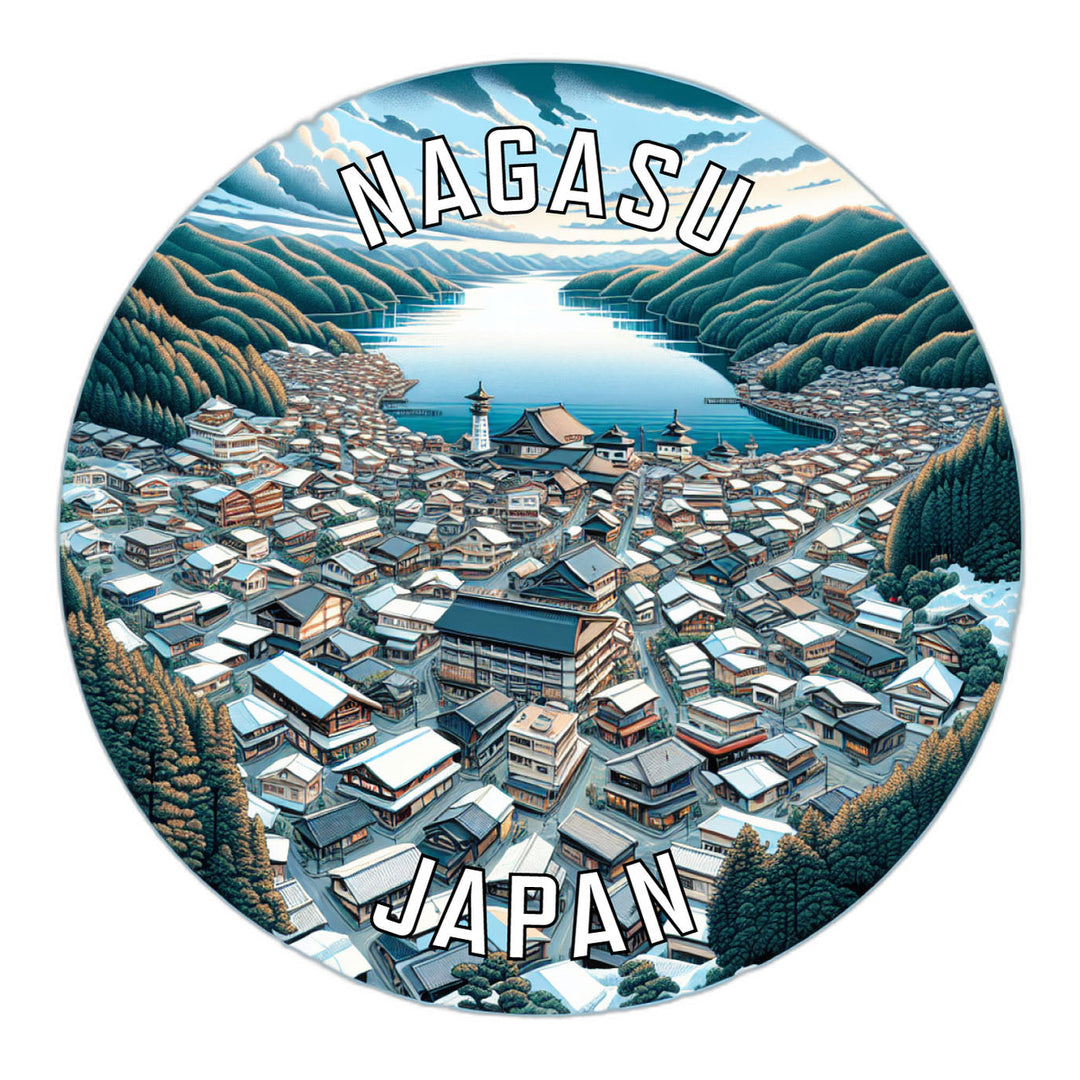 Nagasu Japan Souvenir Die Cut Flat Magnet Image 1