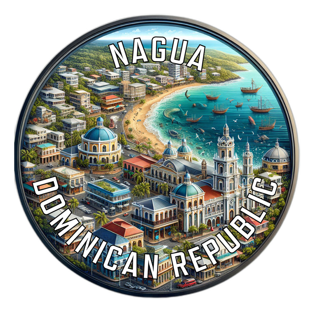 Nagua Dominican Republic Souvenir Die Cut Flat Magnet Image 1