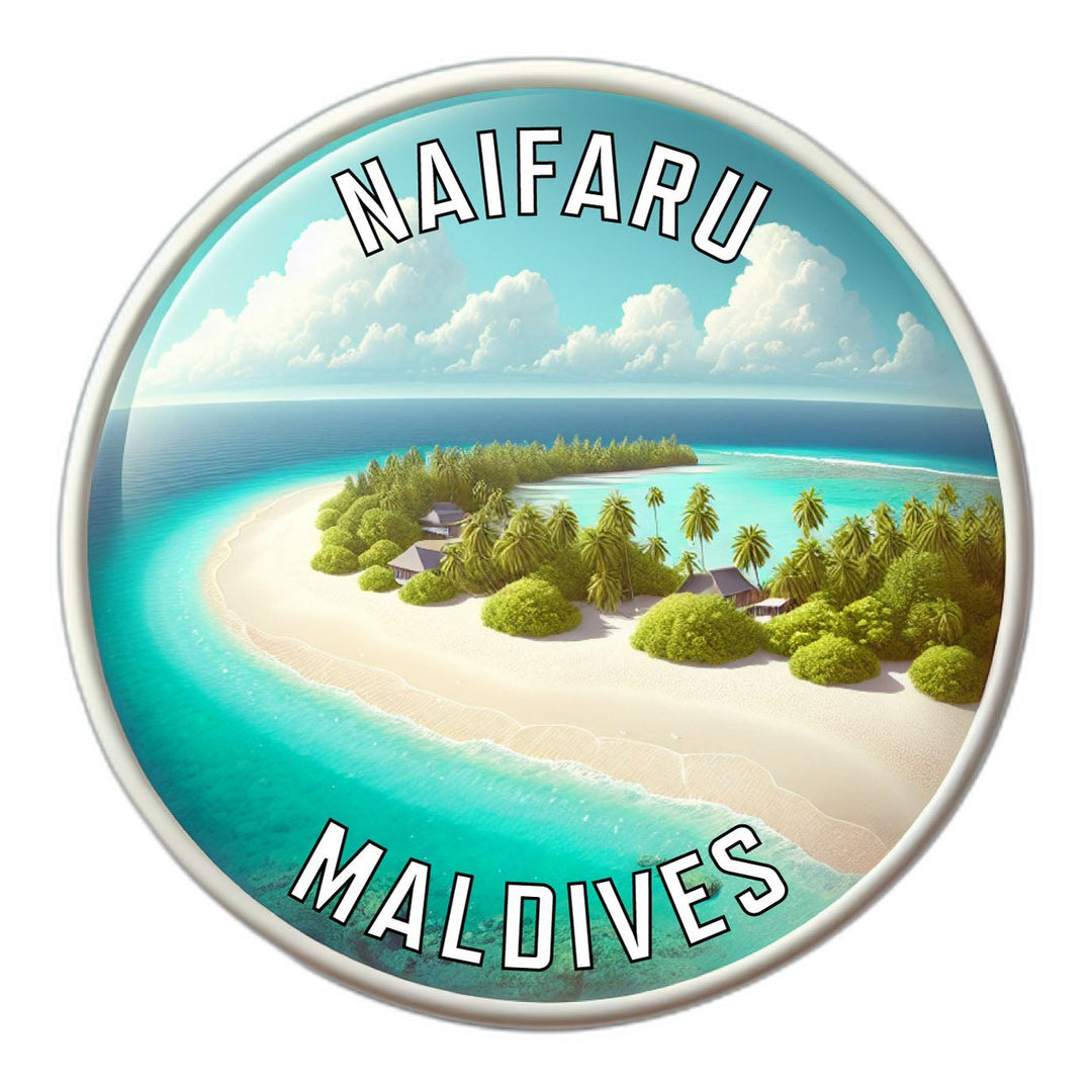 Naifaru Maldives Souvenir Die Cut Flat Magnet Image 1