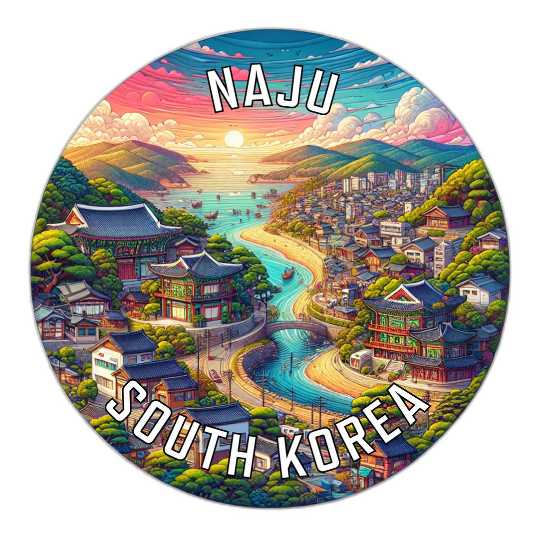 Naju Korea South Souvenir Die Cut Flat Magnet Image 1