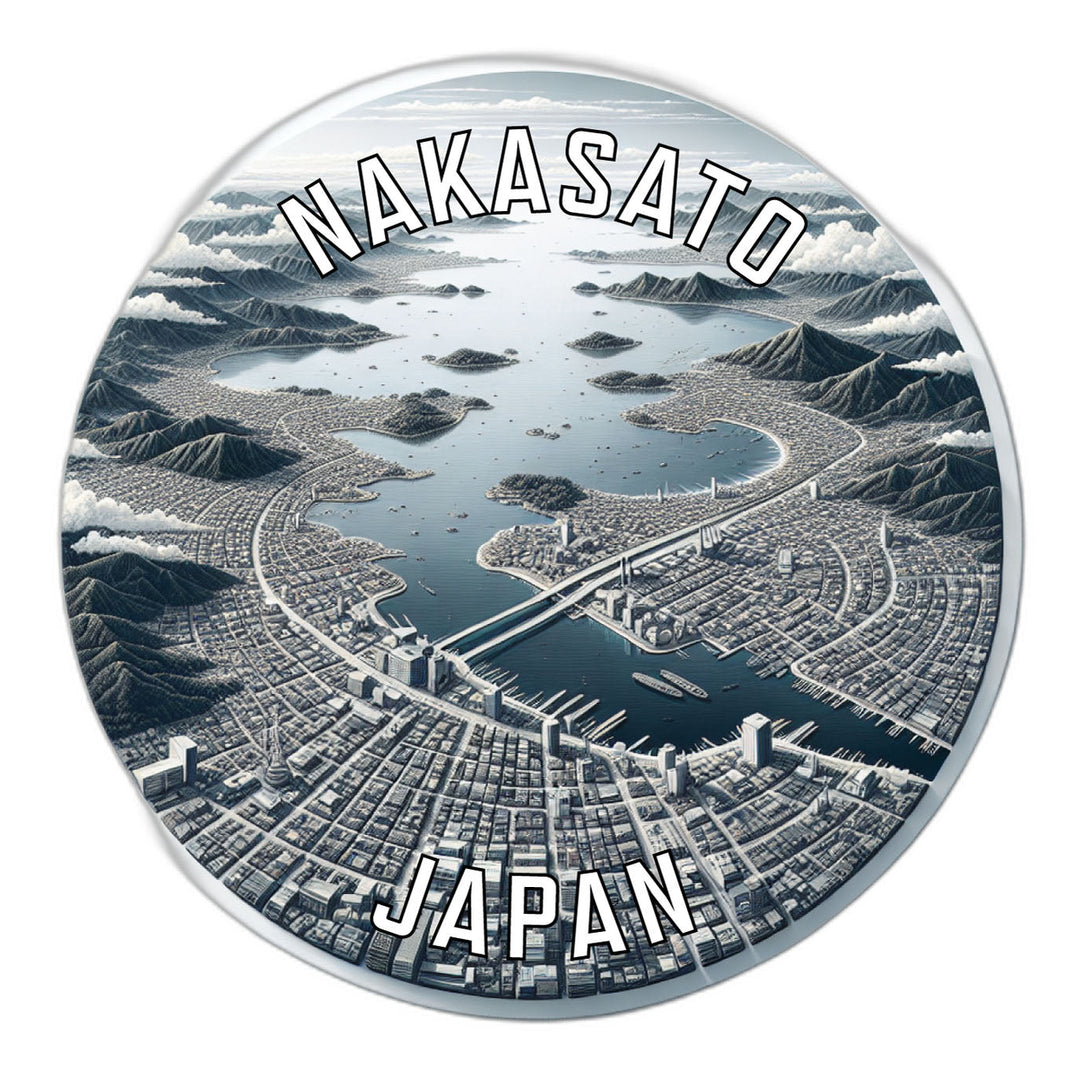 Nakasato Japan Souvenir Die Cut Flat Magnet Image 1