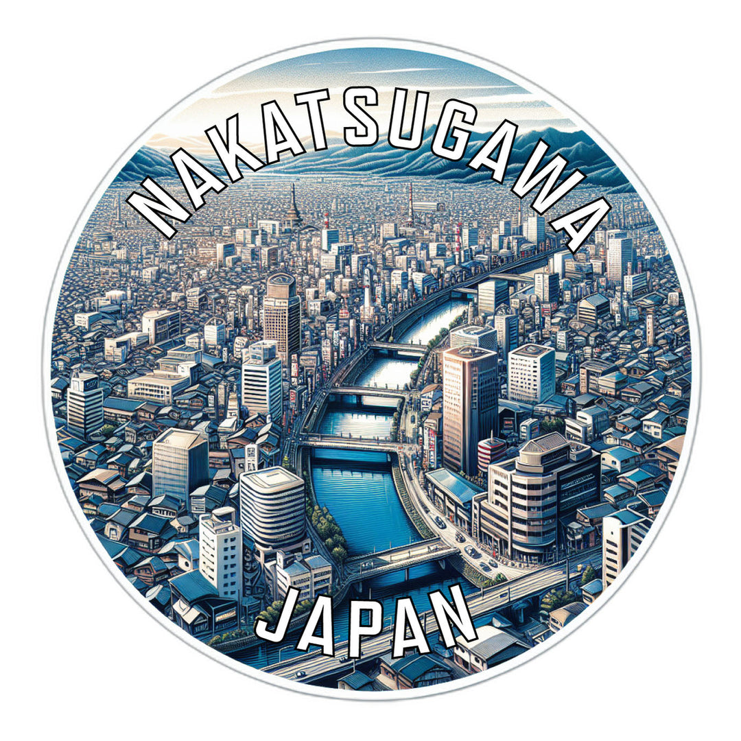 Nakatsugawa Japan Souvenir Die Cut Flat Magnet Image 1