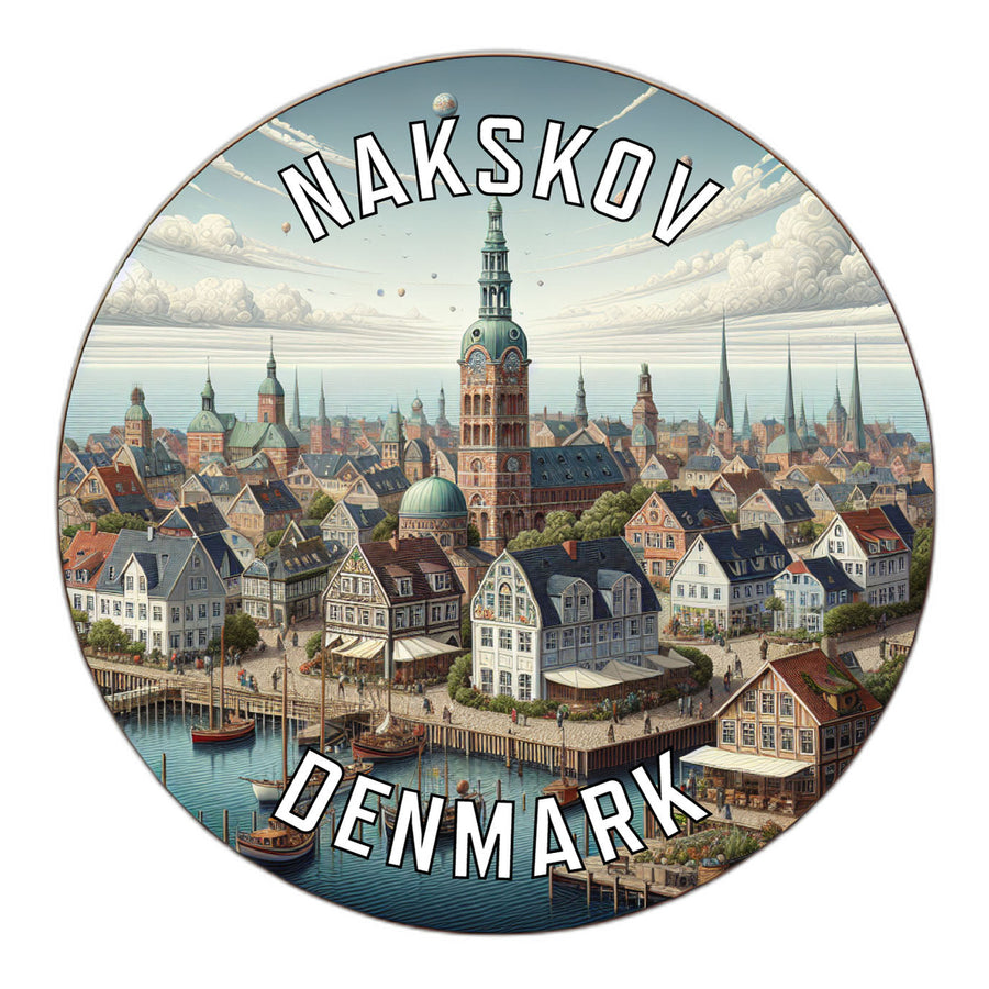 Nakskov Denmark Souvenir Die Cut Flat Magnet Image 1