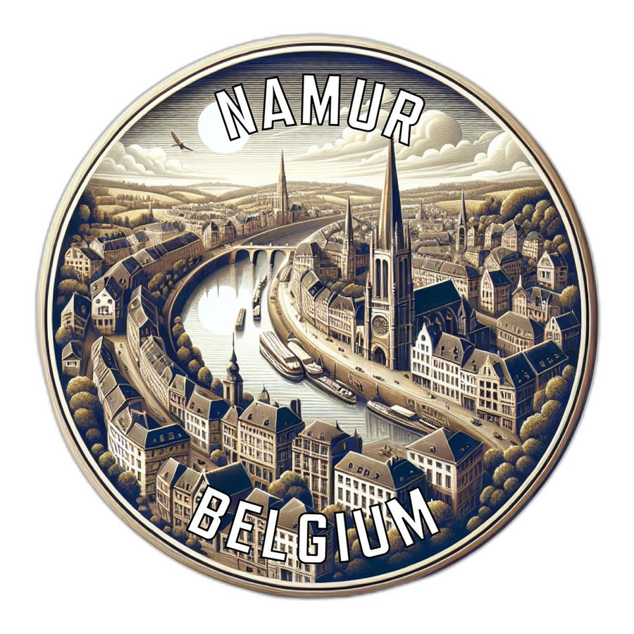 Namur Belgium Souvenir Die Cut Flat Magnet Image 1