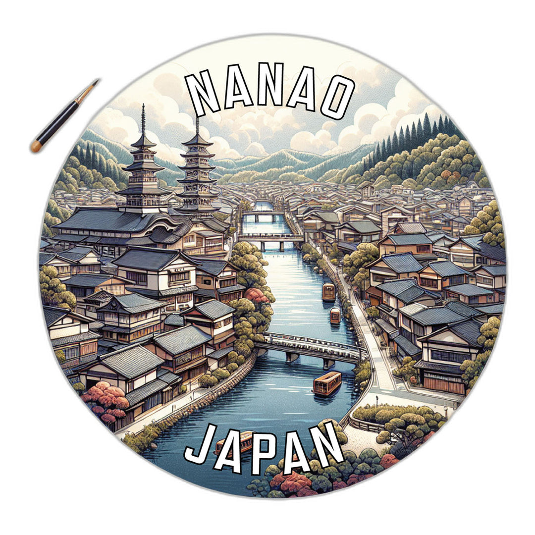 Nanao Japan Souvenir Die Cut Flat Magnet Image 1