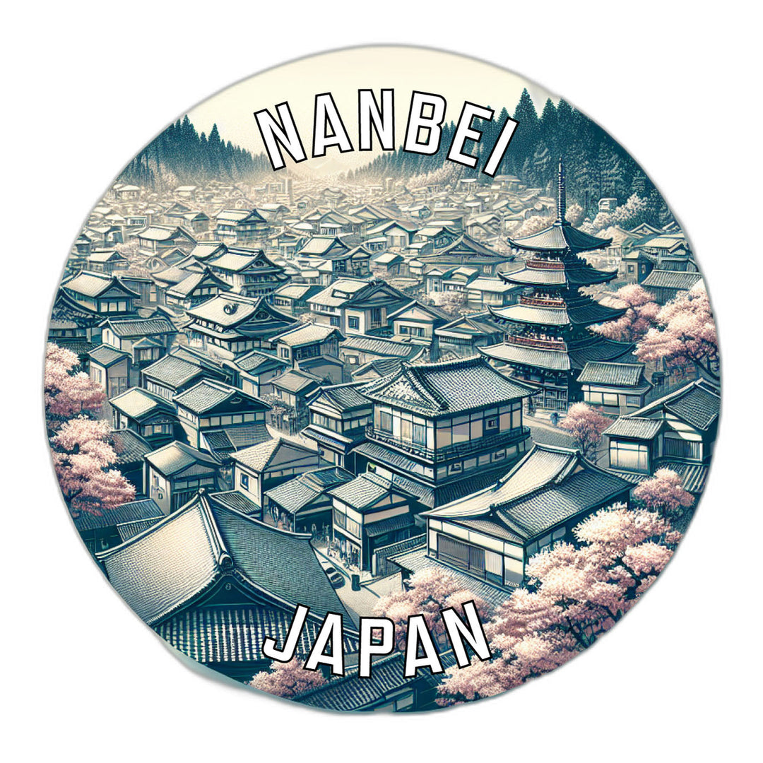 Nanbei Japan Souvenir Die Cut Flat Magnet Image 1