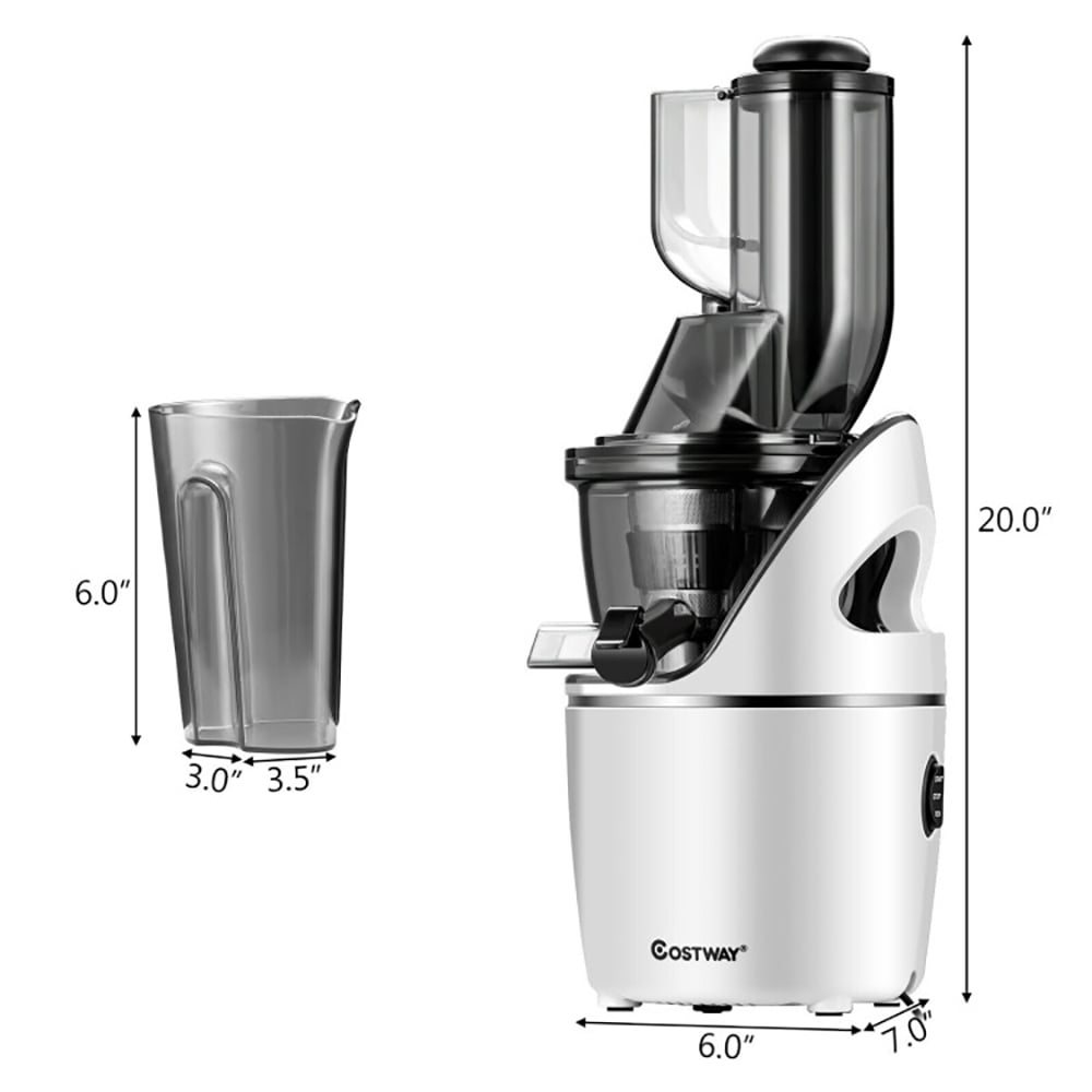 Hommoo Juicer Machines Slow Masticating Juicer Cold Press Extractor with 3" Chute Beer Tower Dispenser Drink Dispenser Image 3