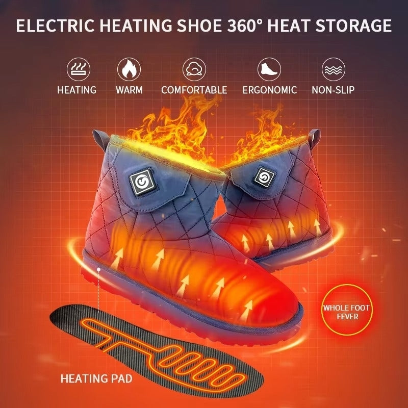 Rechargeable Heated Winter Boots for Men and Women  Battery-Powered Ski and Indoor Shoes Image 2