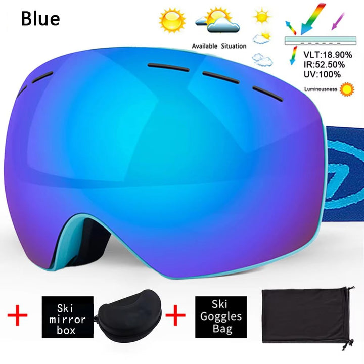 UV400 Anti-Fog Ski Goggles  Double Layer Snowboard Glasses for Men and Women Image 8