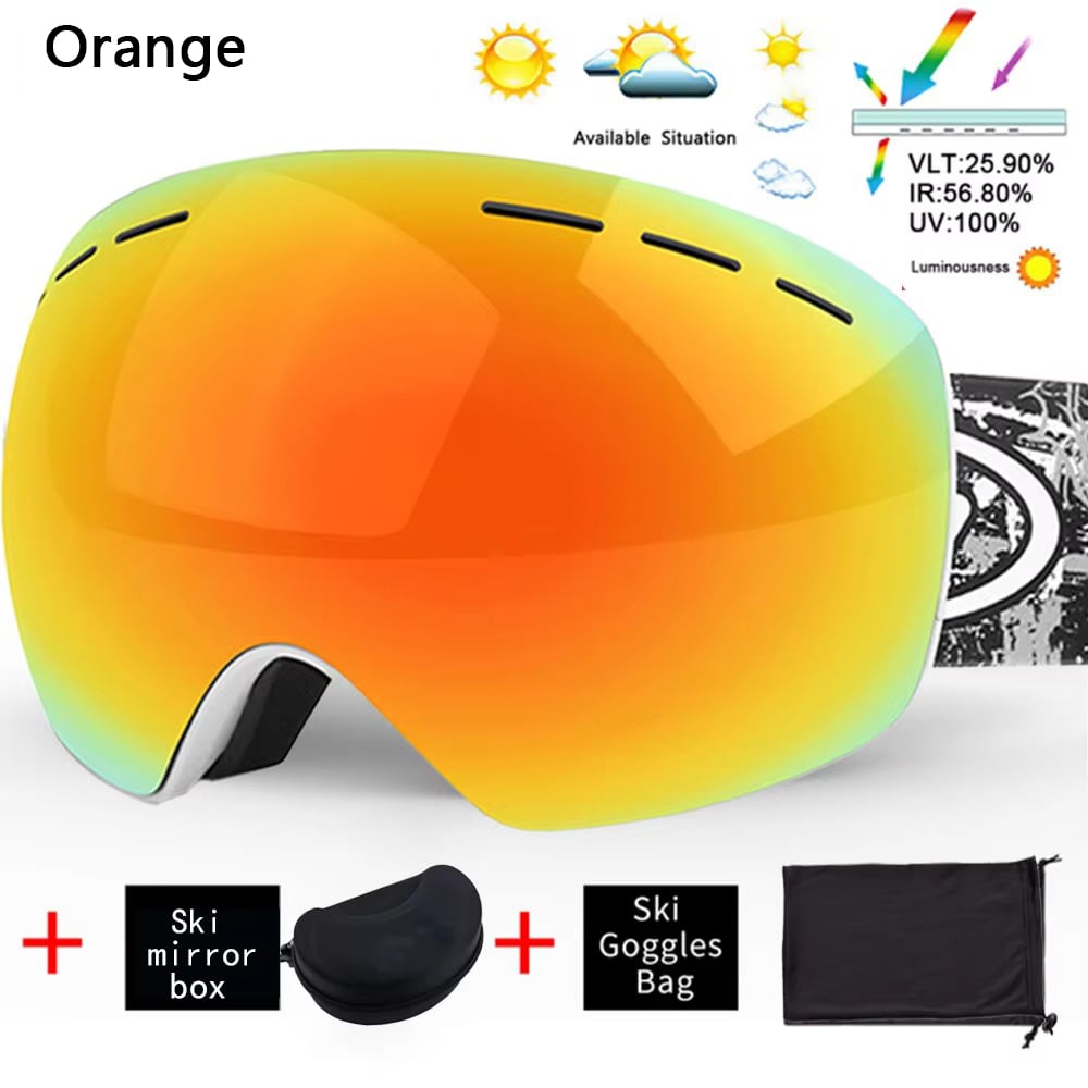 UV400 Anti-Fog Ski Goggles  Double Layer Snowboard Glasses for Men and Women Image 11