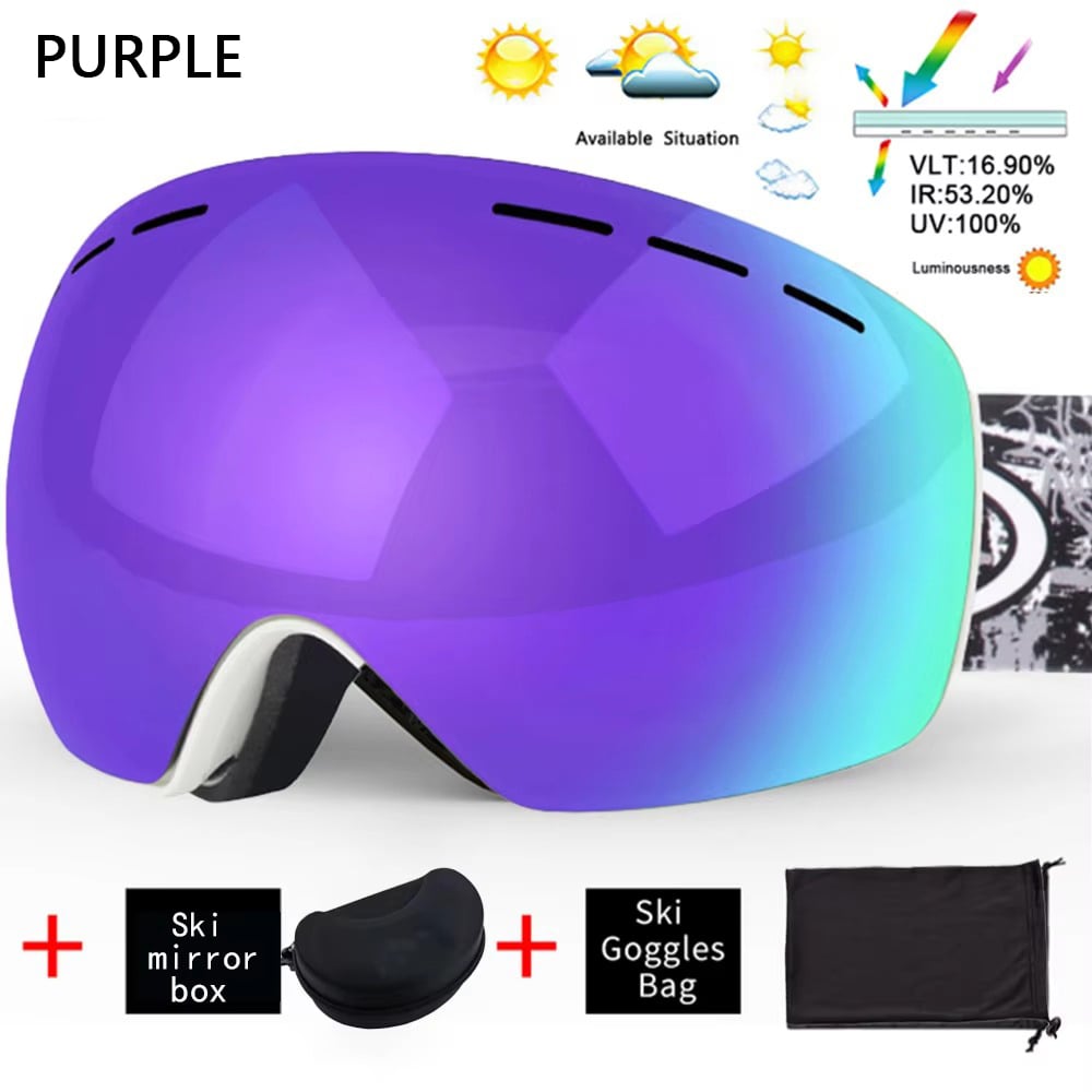 UV400 Anti-Fog Ski Goggles  Double Layer Snowboard Glasses for Men and Women Image 12