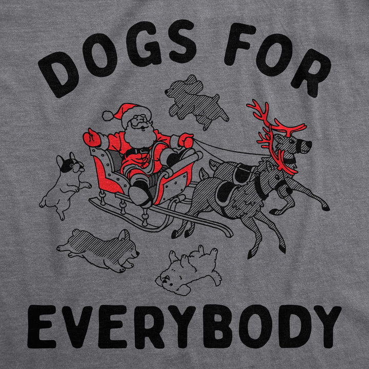 Womens Funny T Shirts Dogs For Everybody Sarcastic Christmas Puppy Graphic Tee For Ladies Image 2