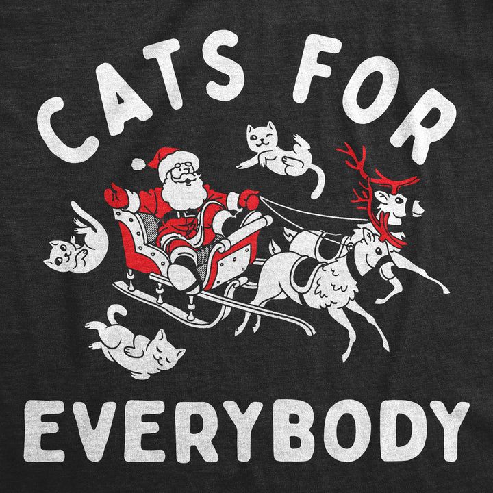 Womens Funny T Shirts Cats For Everybody Sarcastic Christmas Kitten Graphic Tee For Ladies Image 2