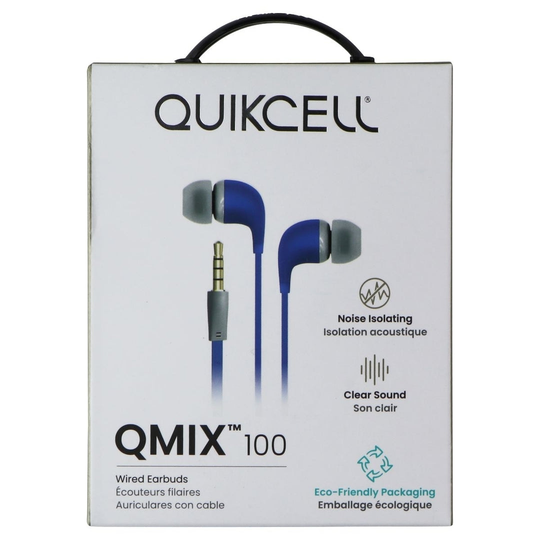 Quikcell QMIX 100 Wired Earbuds - Blue Image 1