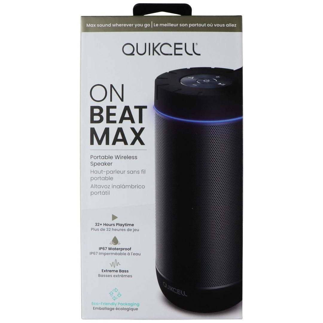 Quikcell OnBeat Max Waterproof Portable Wireless Speaker - Black Image 1