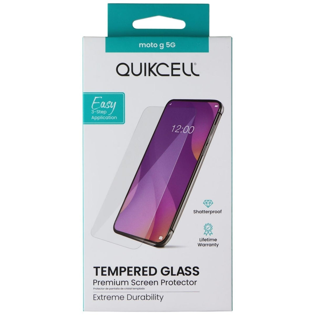 Quikcell Tempered Glass Screen Protector for Motorola Moto G 5G Image 1