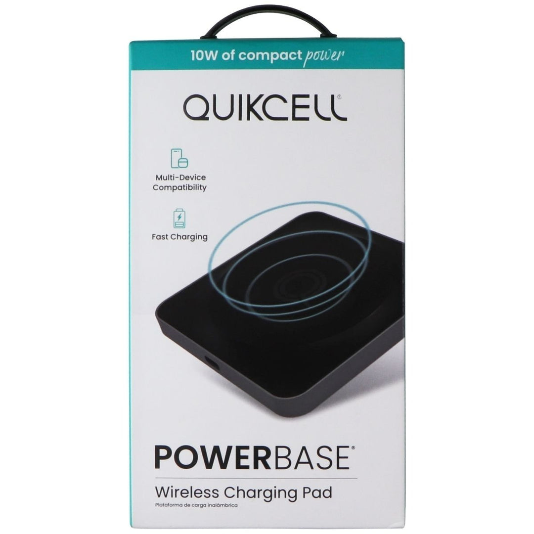 Quikcell Powerbase Wireless Charging Pad for Qi Devices - Black Image 1