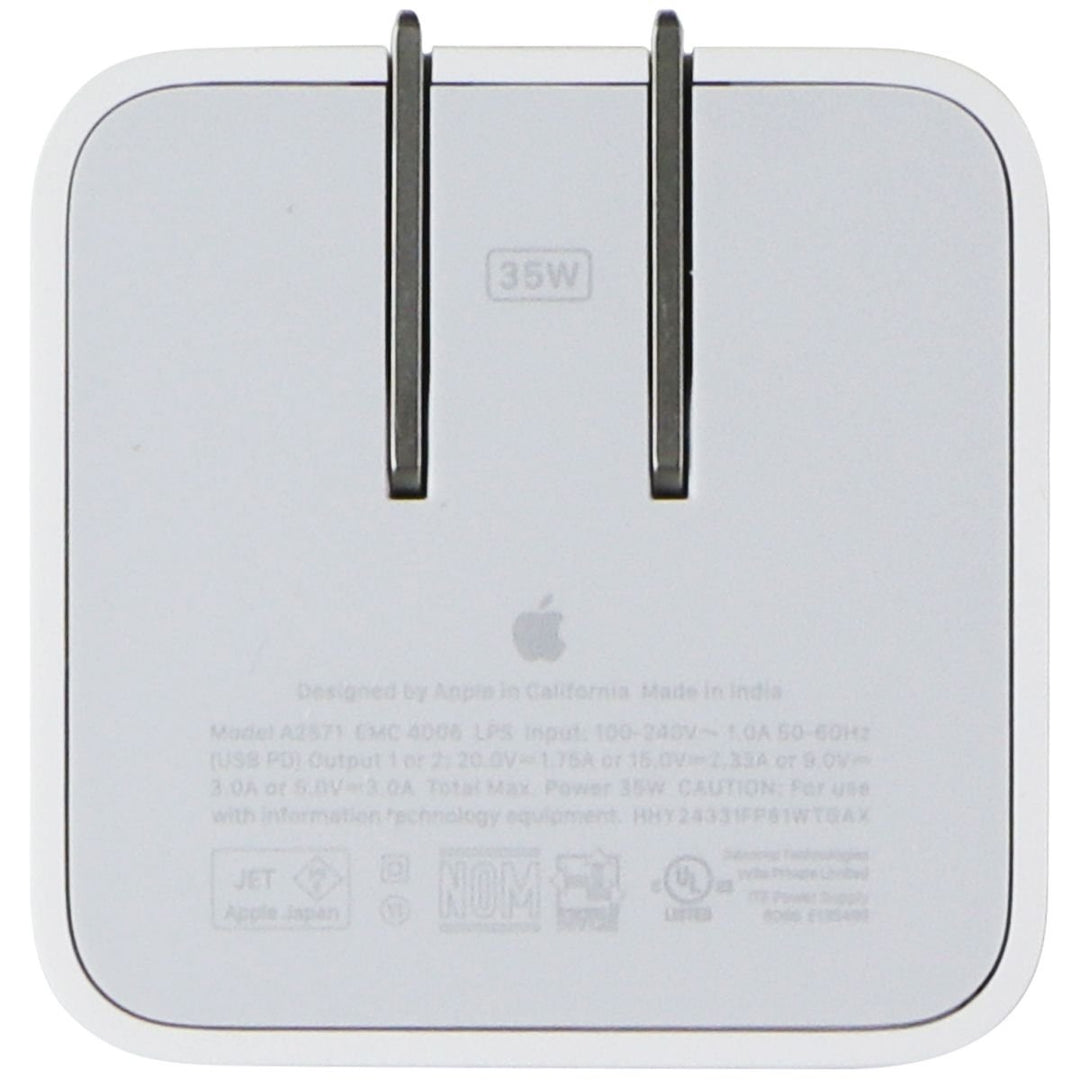 Apple Dual USB-C Port (35W) Compact Power Adapter - White (MNWM3AM/A) Image 4