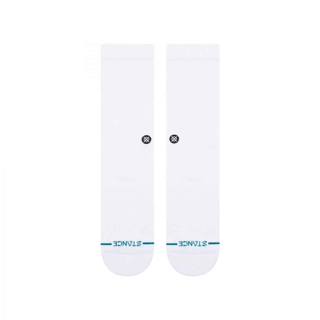 Stance Icon Classic Crew Socks Mens White Black Size Fit No 556 Cotton Blend Image 2