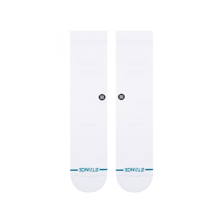 Stance Icon Classic Crew Socks Mens White Black Size Fit No 556 Cotton Blend Image 2