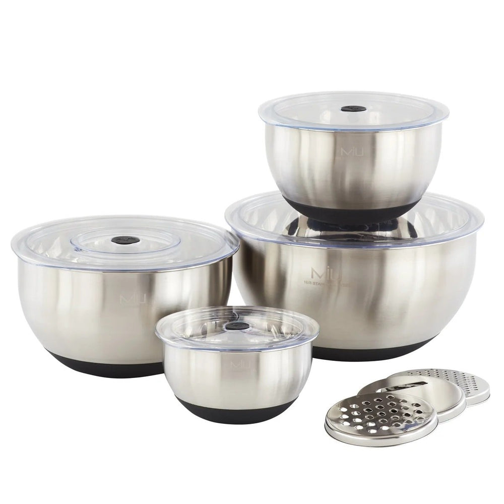 MIU Stainless Steel Mixing Bowl Set with Lids 8 Piece Image 2