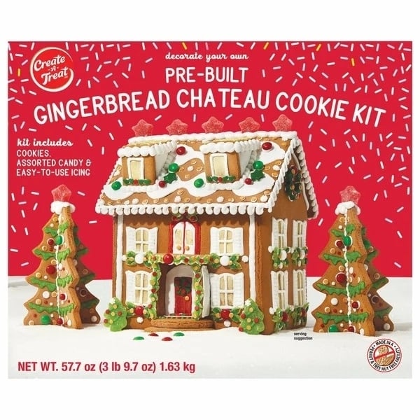 Create a Treat Pre-built Gingerbread Chateau Cookie Kit 57.7 Ounce Image 1