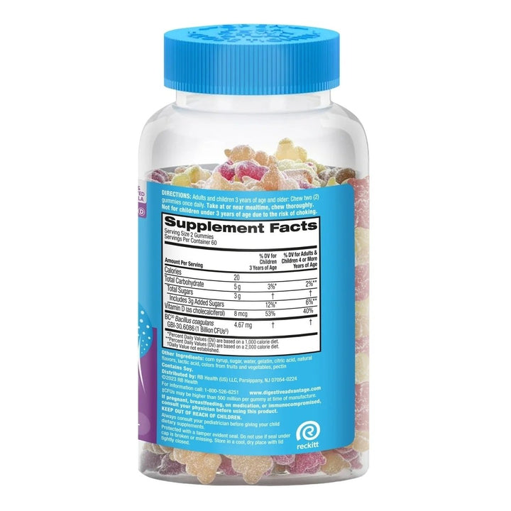 Schiff Digestive Advantage Probiotic 120 Gummies Image 2