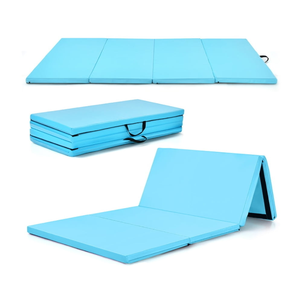 Hommoo Gymnastics Mat Exercise Tumbling Mat,4 x 8 x 2 Inch Multi-Colors Folding PU Panel Gymnastics Mat Image 1