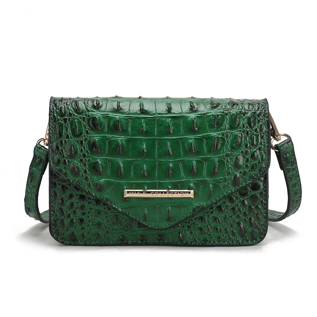 Vanta Solid Croc Saddle Bag Image 4