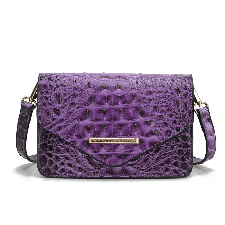 Vanta Solid Croc Saddle Bag Image 6