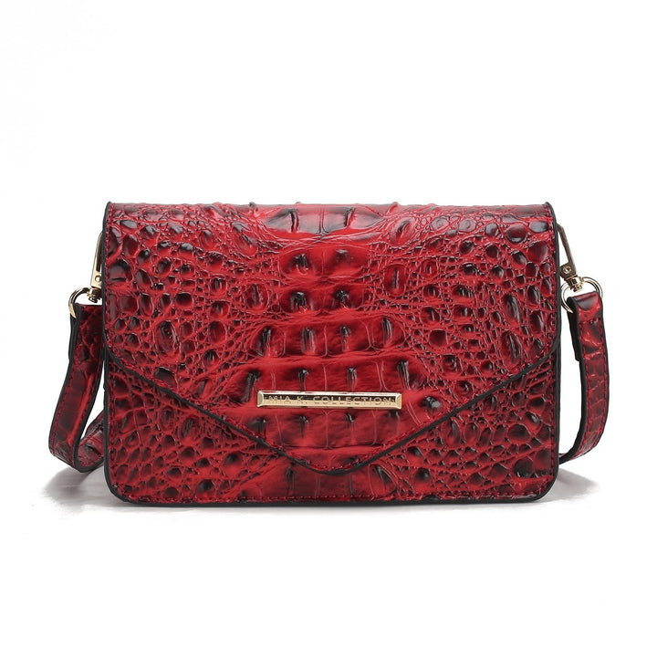 Vanta Solid Croc Saddle Bag Image 1