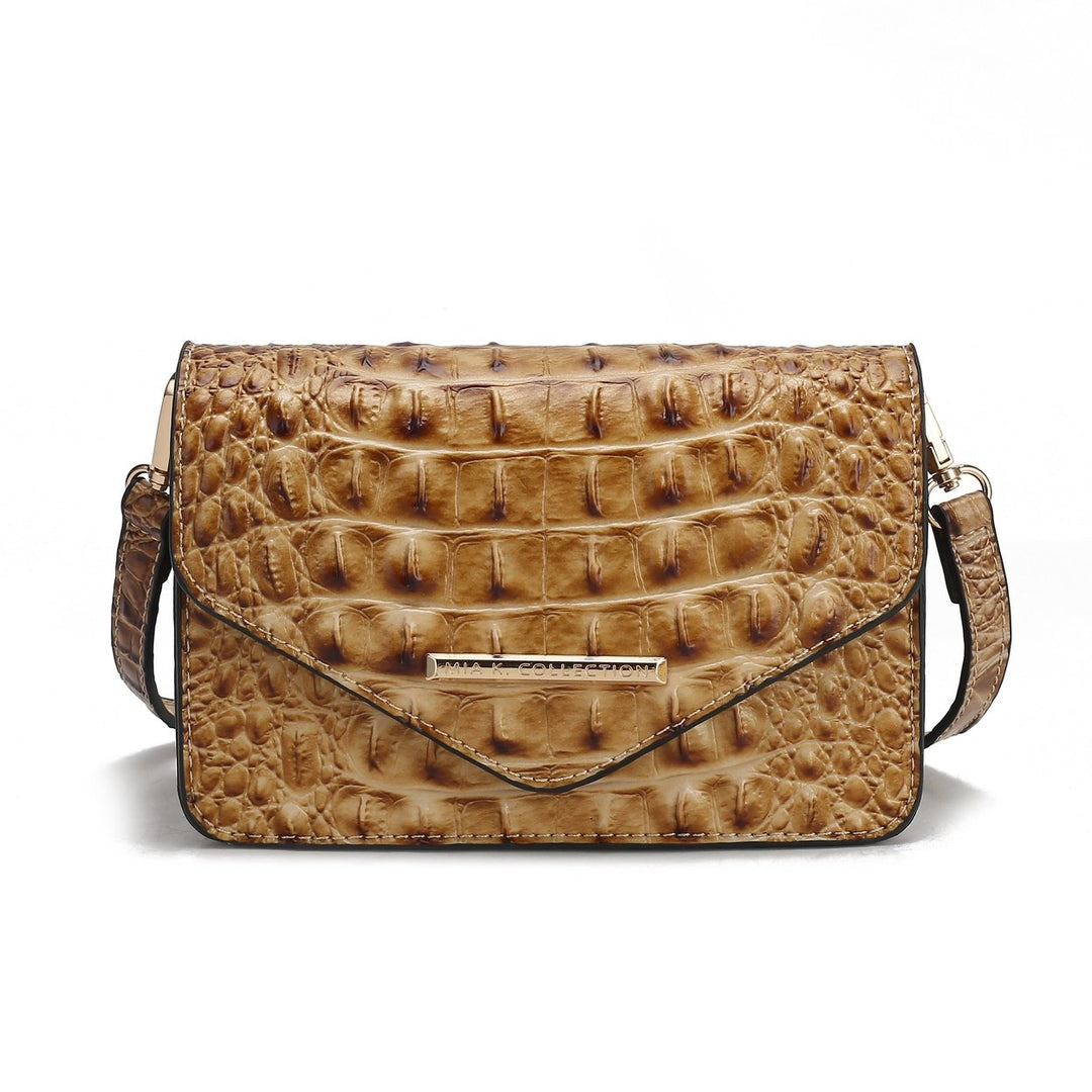 Vanta Solid Croc Saddle Bag Image 1