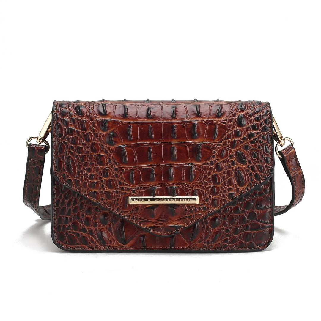 Vanta Solid Croc Saddle Bag Image 3