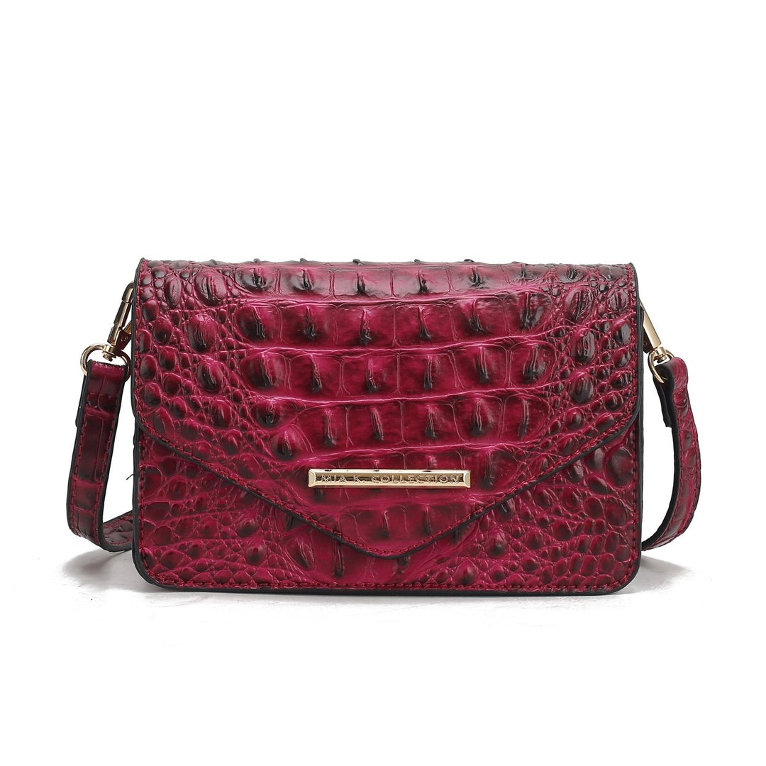 Vanta Solid Croc Saddle Bag Image 1