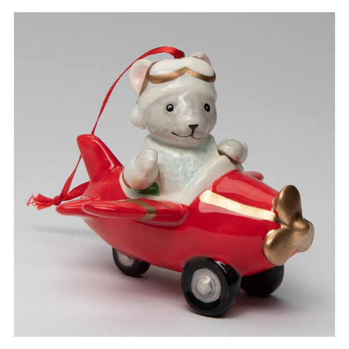 Ceramic Mouse Airplane Pilot Tree Ornament Home D cor Christmas tree D cor Image 2