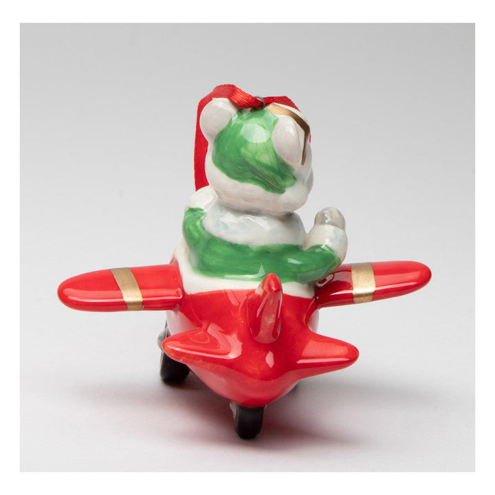 Ceramic Mouse Airplane Pilot Tree Ornament Home D cor Christmas tree D cor Image 3