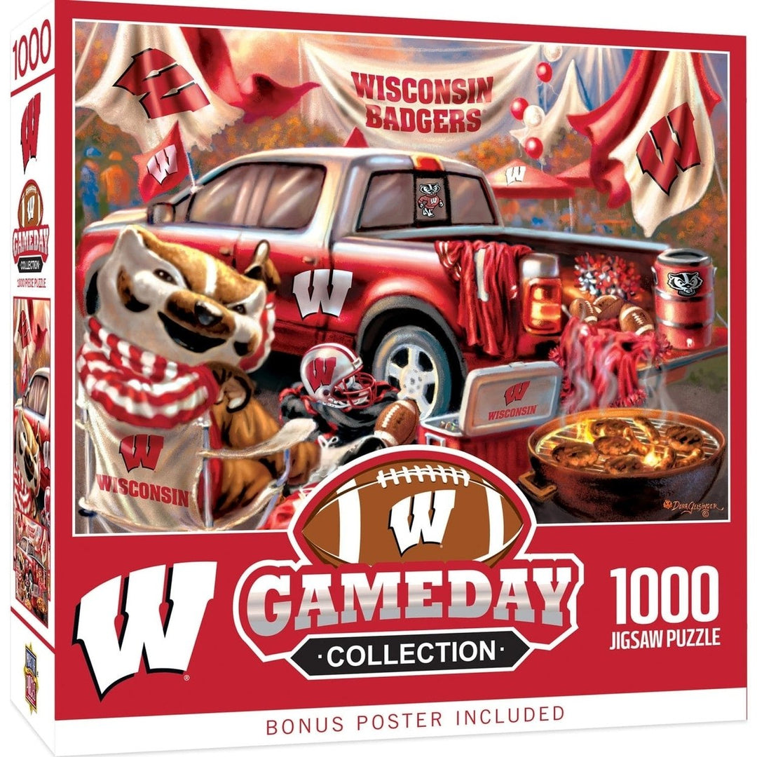 Wisconsin Badgers 1000 Piece Jigsaw Puzzle NCAA MasterPieces 19.25 x 26.75 inches Image 1