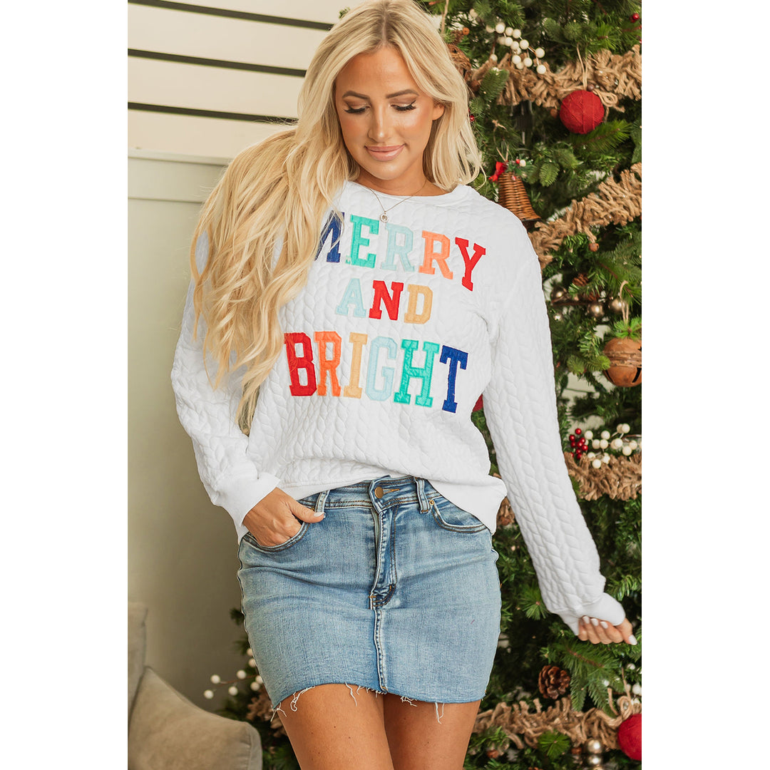 Merry And Bright Knit Pullover Sweatshirt Image 4