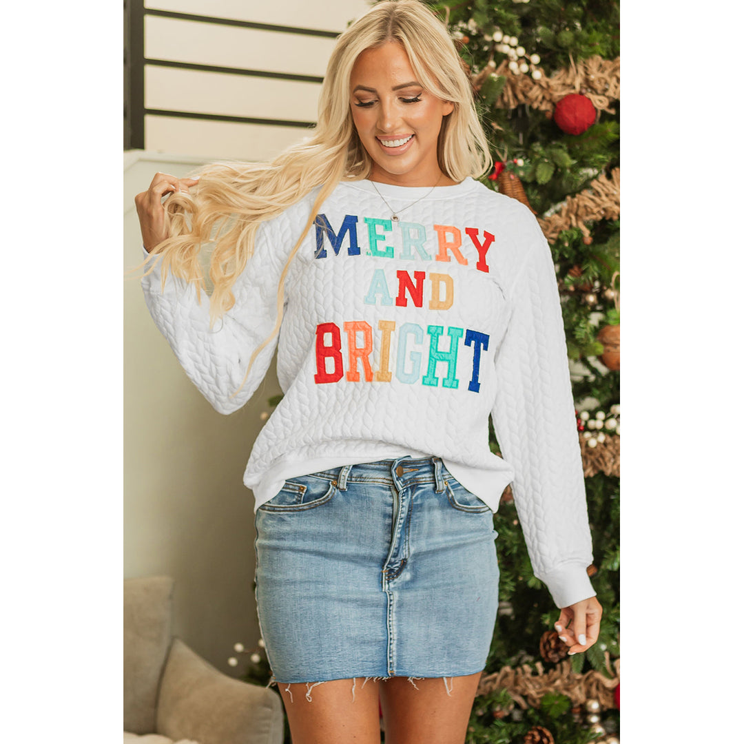 Merry And Bright Knit Pullover Sweatshirt Image 6