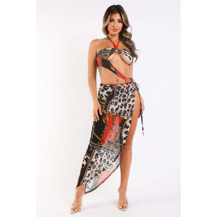 Shop the Latest Printed Mesh Cover Up Set - Trendy and Stylish Image 1