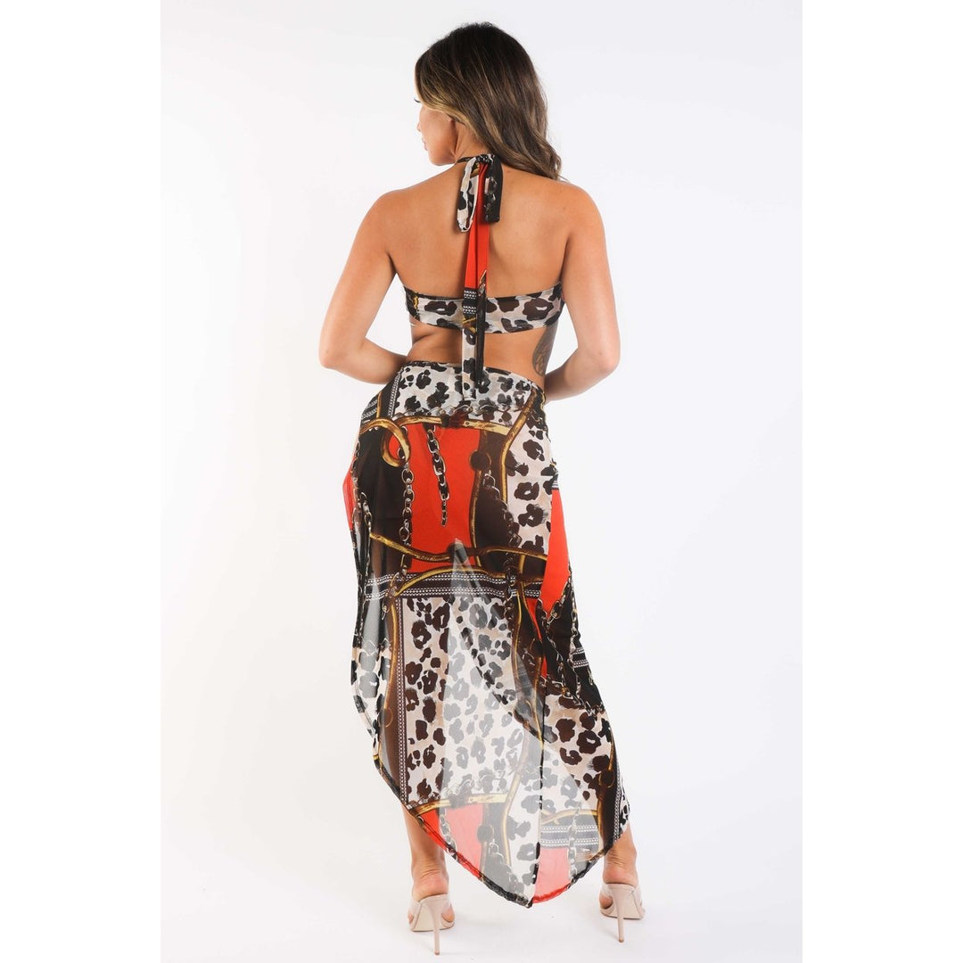 Shop the Latest Printed Mesh Cover Up Set - Trendy and Stylish Image 4