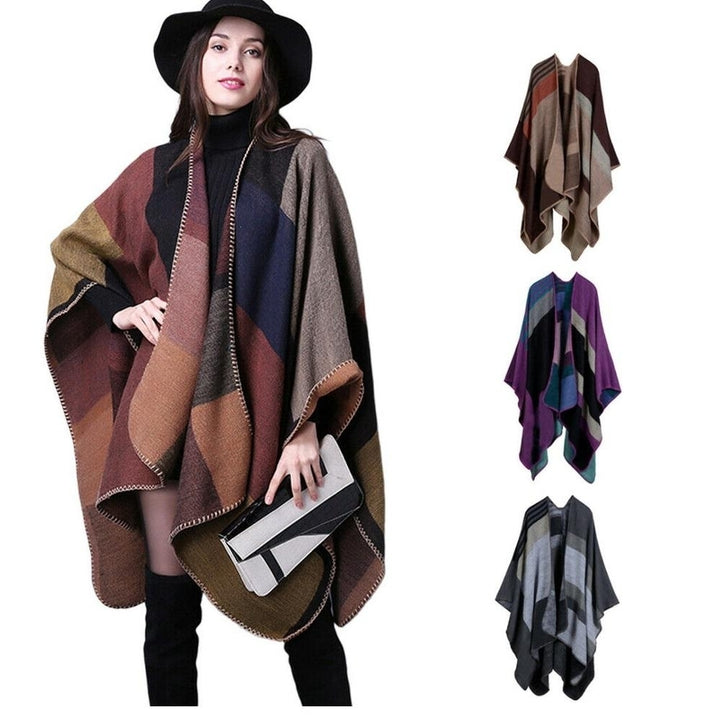 Shawl Wraps Sweater Poncho Cape Coat Christmas Gifts for Women Image 1